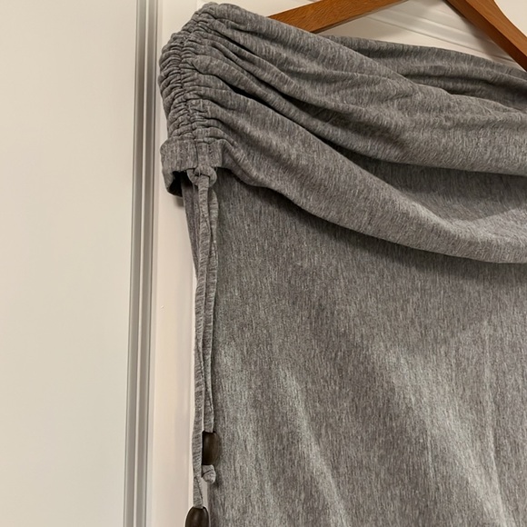 ATHLETA grey jers maxi skirt with side tie details - Picture 2 of 4